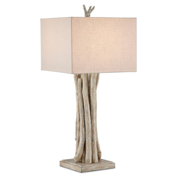 Whitewashed Driftwood Table Lamp