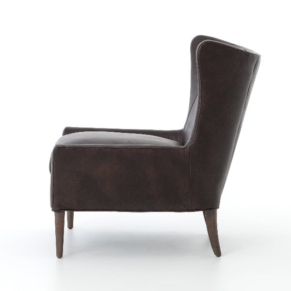 Marley Leather Wing Chair