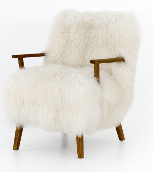 Ashbrook Mongolian Fur Chair