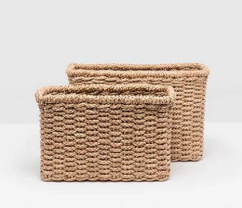 Braided Seagrass Baskets - Set of 2