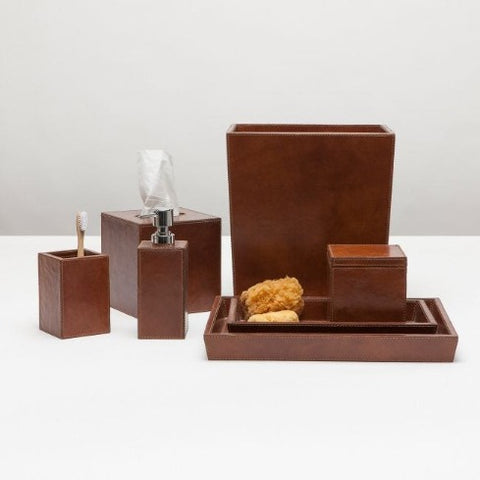Stitched Leather Bath Collection