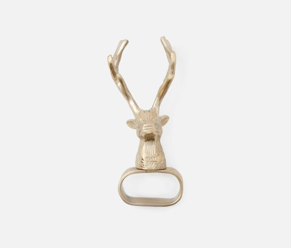 Metal Deer Napkin Rings - Set of 4