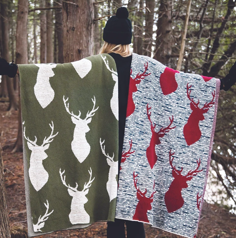 Stag Silhouette Throw