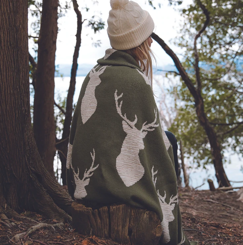 Stag Silhouette Throw