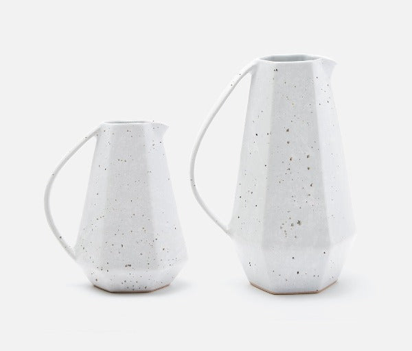 White Salt Glaze Stoneware Pitchers